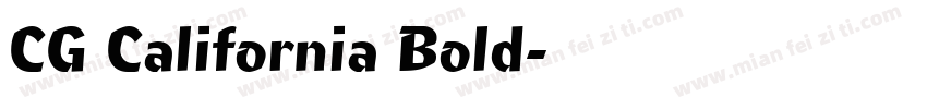 CG California Bold字体转换